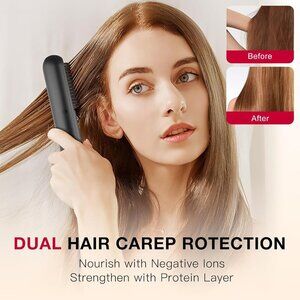 BRUSH STYLE HAIR Straightener New in Box Lightweight Auto Shut Off Corded